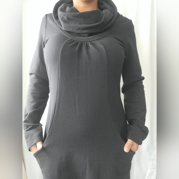 SANDWICH Thick and Soft  Cowl Neck Sweater Tunic Dress with Pockets - Picture 12 of 13